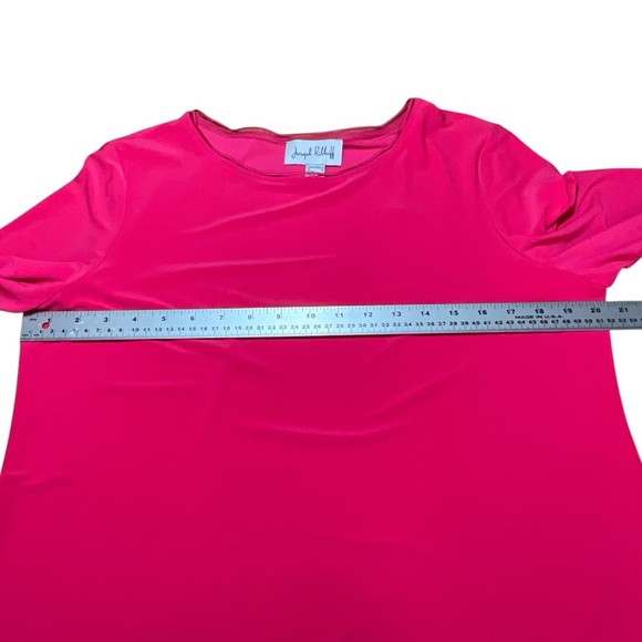 JOSEPH RIBKOFF Poly Spandex Hyper Pink Popover Top MADE IN CANADA 🇨🇦 Sz 14 - Picture 6 of 8